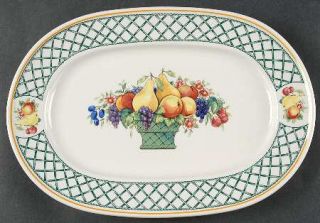 Villeroy & Boch Basket 11 Oval Serving Platter, Fine China Dinnerware   Fruit B