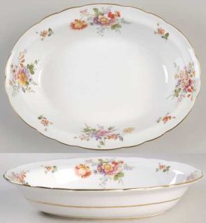 Royal Crown Derby Derby Posies 9 Oval Vegetable Bowl, Fine China Dinnerware   S