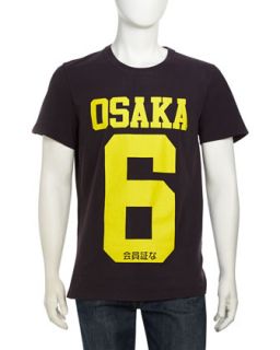 Osaka Logo Jersey Tee, Black/Yellow