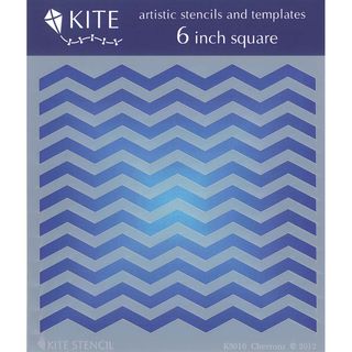 Judikins 6 Inch Square Kite Stencil chevrons