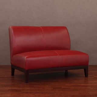 Cole Burnt Red Leather Loveseat
