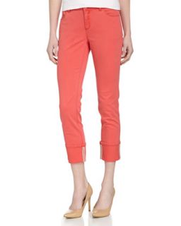 Cropped Cuffed Skinny Pants, Punch