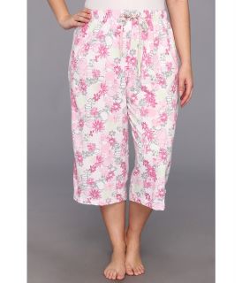 Karen Neuburger Plus Size My Cuppa Tea KnCool Crop Pajama Pant Womens Pajama (Pink)