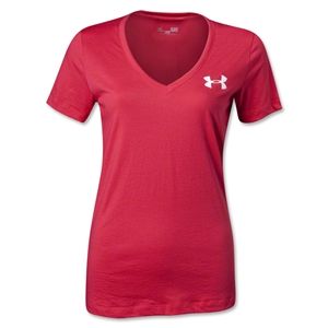 Under Armour Womens I Will V Neck T Shirt (Pink)
