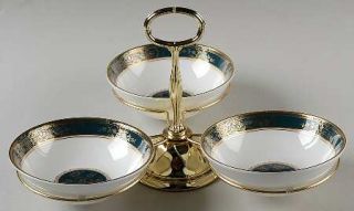 Royal Doulton Carlyle 3 Part Relish & Metal Stand (FR), Fine China Dinnerware  