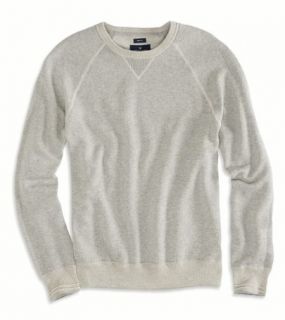 Light Heather Grey AE French Terry Sweater, Mens XXL