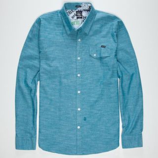 Flat Mens Shirt Teal Blue In Sizes Small, Medium, Xx Large, Large, X Lar