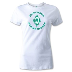 hidden Werder Bremen Distressed Womens T Shirt (White)