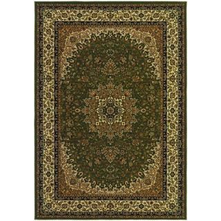 Izmir Royal Kashan/ Green Area Rug (53 X 76) (GreenSecondary colors Burgundy, Gold, Grey and IvoryPattern FloralTip We recommend the use of a non skid pad to keep the rug in place on smooth surfaces.All rug sizes are approximate. Due to the difference 