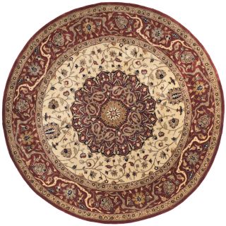 Safavieh Hand made Persian Legend Ivory/ Rust Wool Rug (6 Round)