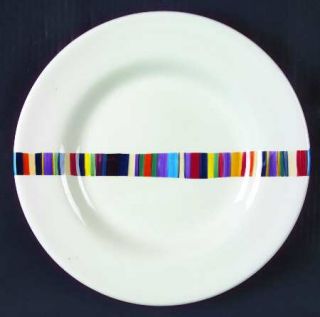 Tabletops Unlimited Havana Dinner Plate, Fine China Dinnerware   Multicolor Stri