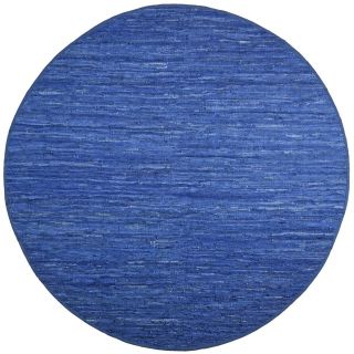 Hand woven Matador Blue Leather Rug (6 Round)