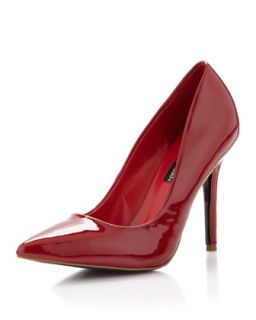 Ruth Pointy Toe Patent Pump, Red
