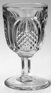 Fenton Pineapple Clear (9045) Water Goblet   Stem #9045,Clear,Not Frosted,Presse