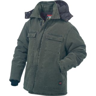 Tough Duck Washed Polyfill Parka with Hood   S, Moss