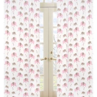 Sweet Jojo Designs Elephant panels   Pink Print
