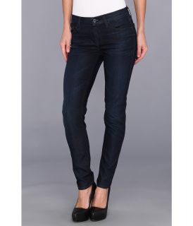 7 For All Mankind The Slim Cigarette in Night Sheen Womens Jeans (Black)
