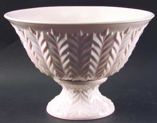 Jeannette Shell Pink Milk Glass Punch Bowl with Stand   Pink Milk Glass