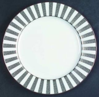 Nikko Platinum Filigree Accent Luncheon Plate, Fine China Dinnerware   Fine Chin