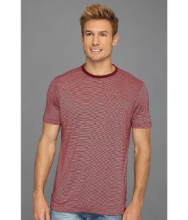 Agave Denim Rapids Mini Stripe Slub Jersey Tee Mens T Shirt (Red)