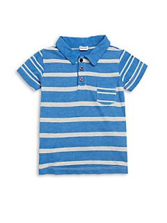 Toddlers & Little Boys Striped Polo Shirt   Royal