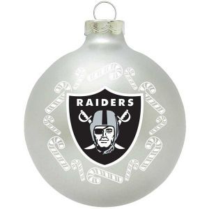 Oakland Raiders Traditional Ornament Candy Cane