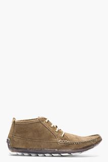 Diesel Brown Suede Barka Moka Moccasins