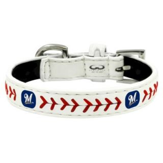 Milwaukee Brewers Classic Leather Toy Baseball Collar