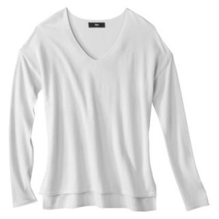 Mossimo Womens V Neck Pullover Sweater   Snow White S