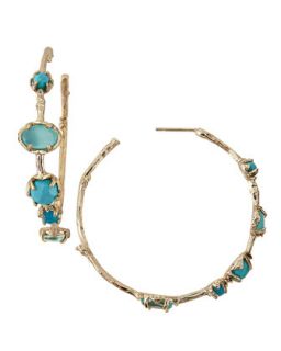 Heather Hoop Earrings, Turquoise