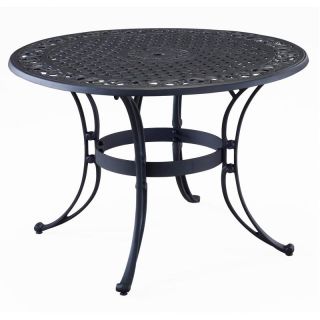 Home Styles Biscayne 48 in. Black Outdoor Patio Dining Table   5554 32