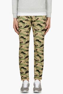 Levis Beige And Green Brushstroke Camo 511 Hybrid Trousers