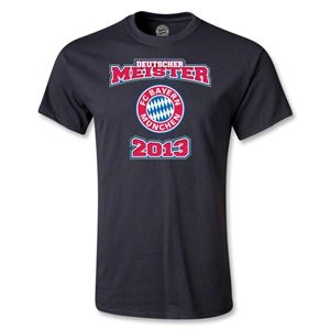Euro 2012   Bayern Munich 2013 Deutscher Meister T Shirt (Black)