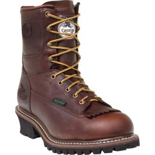Georgia 8in. Waterproof Logger Boot   Dark Brown, Size 11 Wide Width, Model#