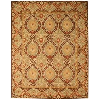 Hand tufted Kabul Royal Green Twisted Wool Rug (6 X 9)