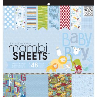 Mambi Sheets Specialty Cardstock 12x12 48/sheets oh Baby Boy