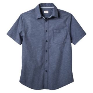 Mossimo Supply Co. Mens Short Sleeve Poplin Button Down   In The Navy M