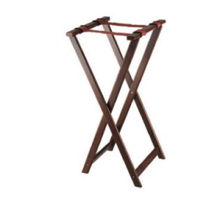 Browne Foodservice 38 in Folding Tray Stand, Mahogany Wood