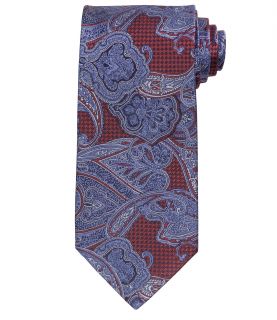 Signature Larger Paisley on Textured Ground Tie JoS. A. Bank