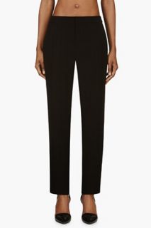 T By Alexander Wang Black Draped Suiting Front Trousers