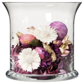 Threshold Glass Hurricane Vase With Potpourri Vase Filler