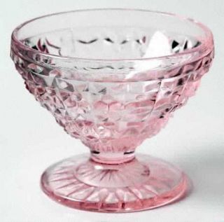 Jeannette Holiday Pink Champagne/Tall Sherbet   Pink, Buttons & Bows Glassware 4