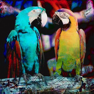 Salty & Sweet Parrot Friends Canvas Art SS080 Size 12 H x 12 W x 2 D