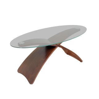 Criss Cross Bent Wood Accent Coffee Table