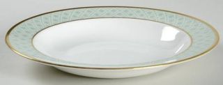 Waterford China Fitzpatrick Green Large Rim Soup Bowl, Fine China Dinnerware   W