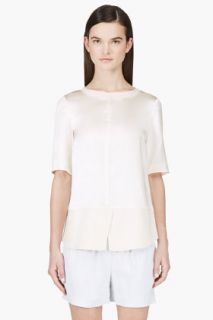 Marc By Marc Jacobs Nude Silk Julee Blouse