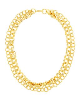 14k Gold Plated Double Chain Necklace