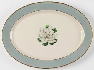 Syracuse Avalon (Gold Trim) 14 Oval Serving Platter, Fine China Dinnerware   Wh