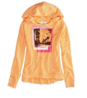 Peachy Keen AEO Factory Graphic Hooded Popover, Womens XXS