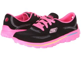 SKECHERS KIDS Go Walk 2 Stance 81040L Girls Shoes (Black)